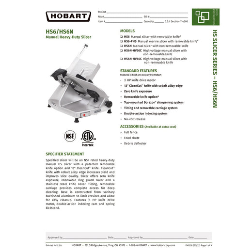 Spec Sheet