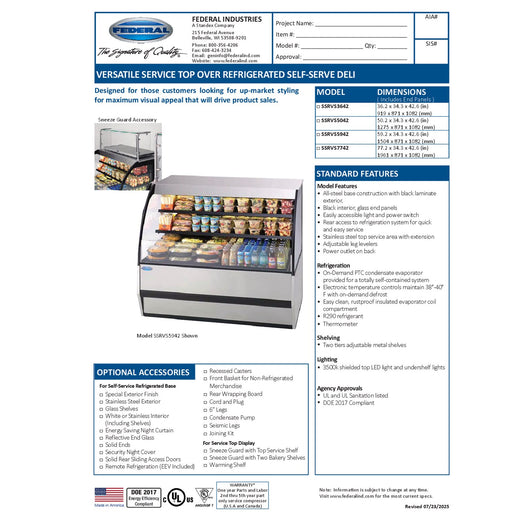 SSRVS-3642 Spec Sheet