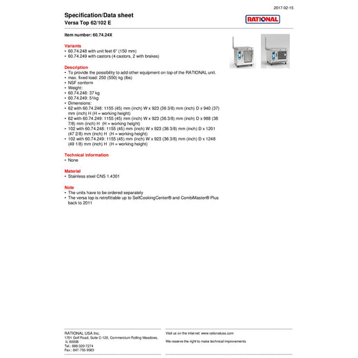 Spec Sheet