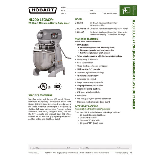 Spec Sheet