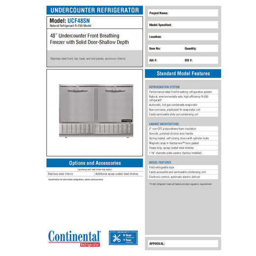 Spec Sheet