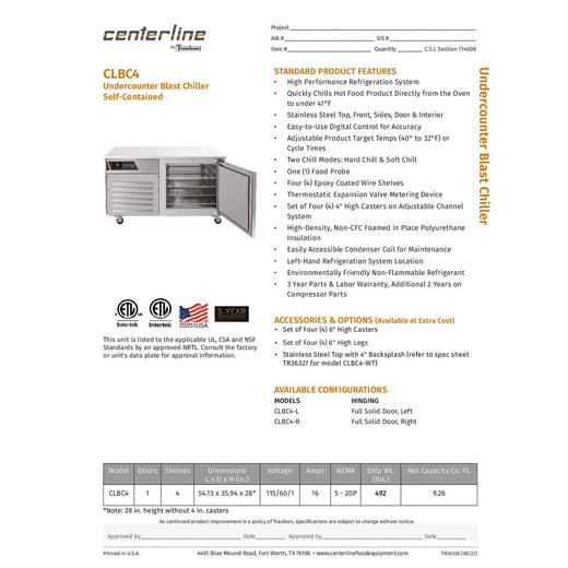 Spec Sheet
