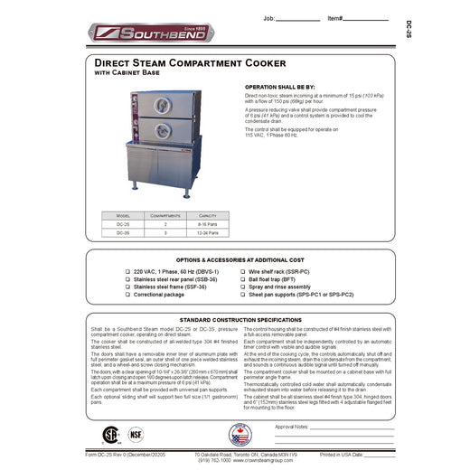 Spec Sheet