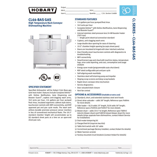 Gas Spec Sheet