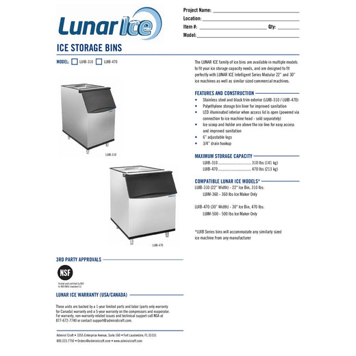 LUIB-310 Spec Sheet