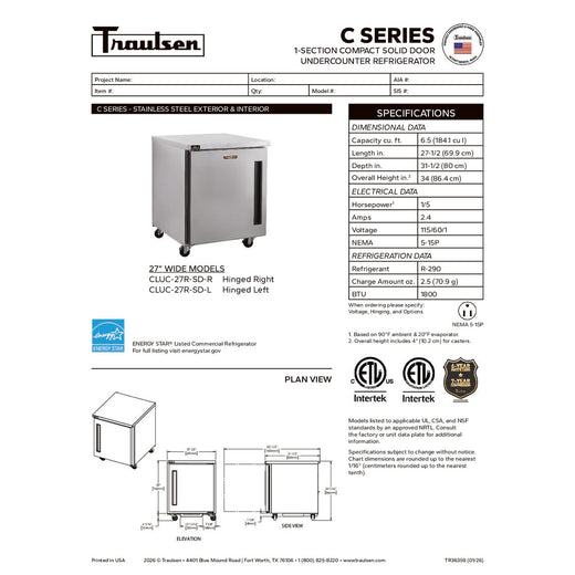 Spec Sheet
