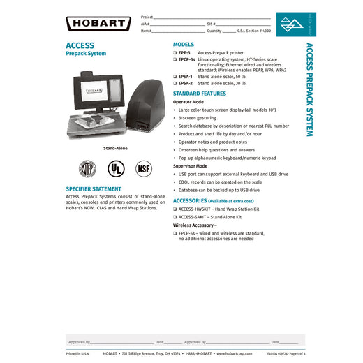 Spec Sheet