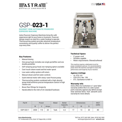 Spec Sheet