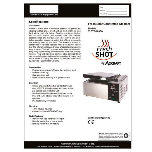 CTS-1800W Spec Sheet