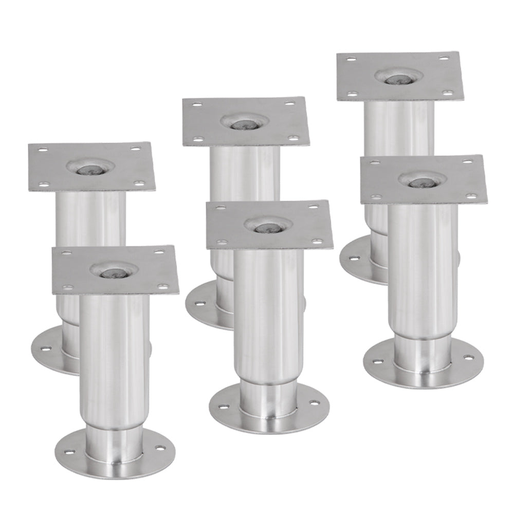 Prepline 6" Adjustable Flanged Seismic Legs for Refrigeration Units, Set of 6