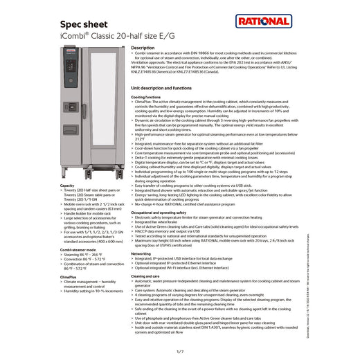 Spec Sheet