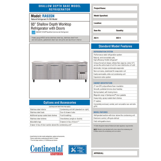 Spec Sheet
