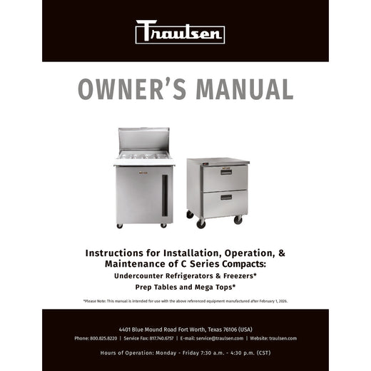 Traulsen C Series Compacts Manual