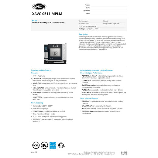 Spec Sheet