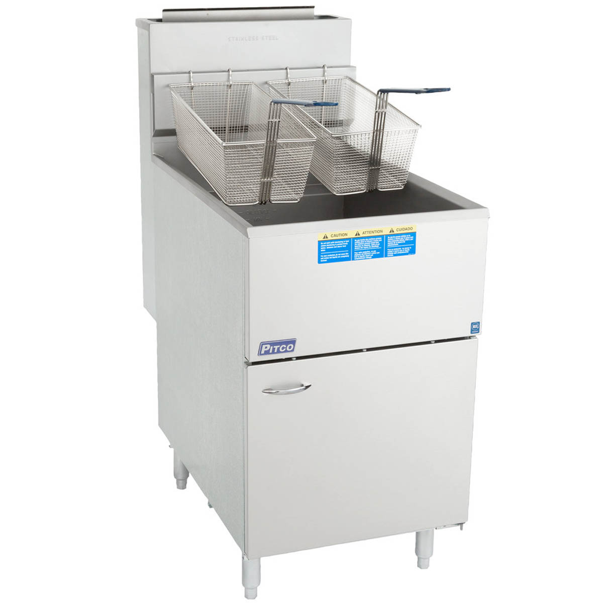 Pitco 65C+S 65 - 80-lb Commercial Gas Fryer — Millivolt Controls