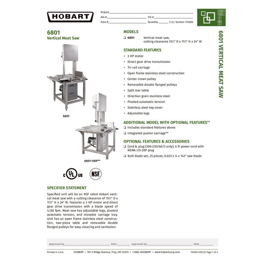 Spec Sheet