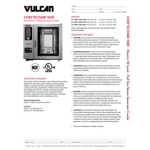 Spec Sheet