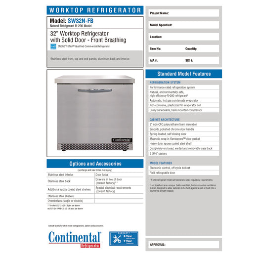 Spec Sheet