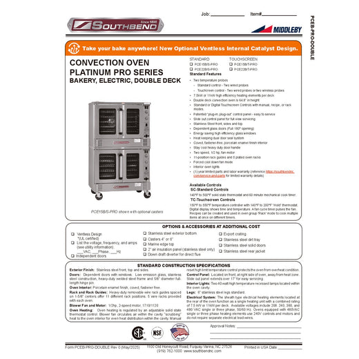 Product Family Spec Sheet