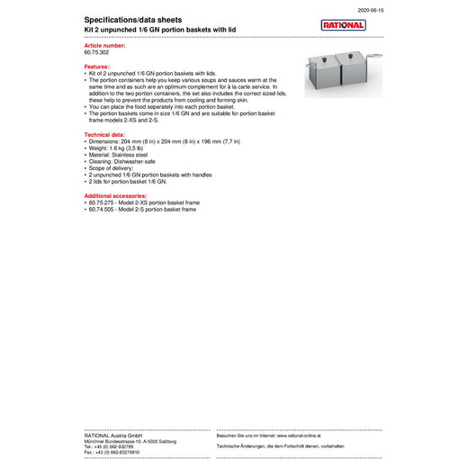 Spec Sheet