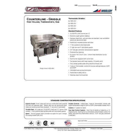 Spec Sheet