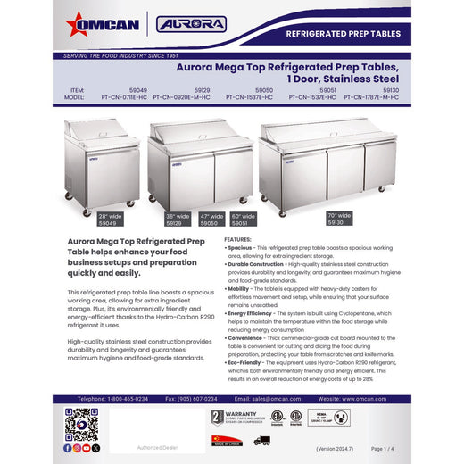 Spec Sheet