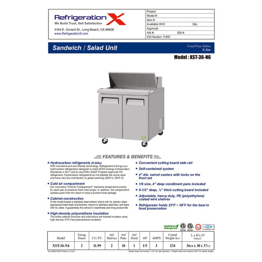 XST-36-N6 Spec Sheet
