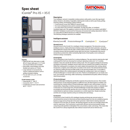 Combi-Duo Stacking Standard Spec Sheet