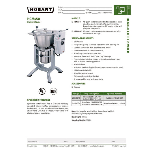 Spec Sheet