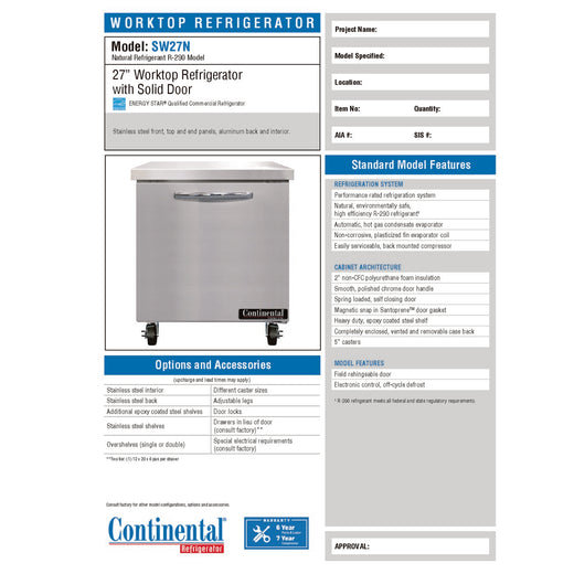 Spec Sheet