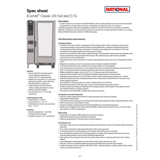 Spec Sheet