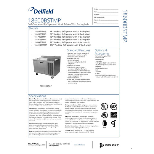 Spec Sheet