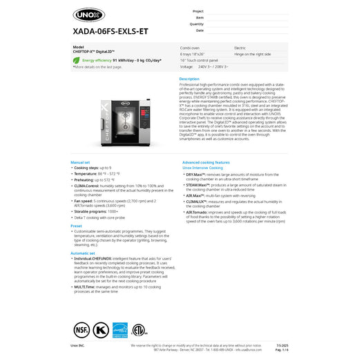 Spec Sheet