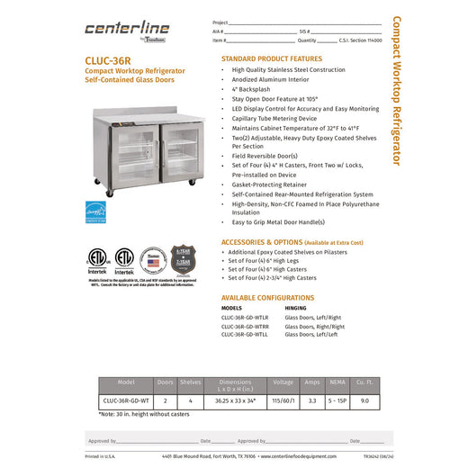 Spec Sheet