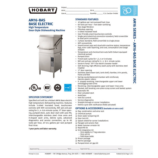 Spec Sheet