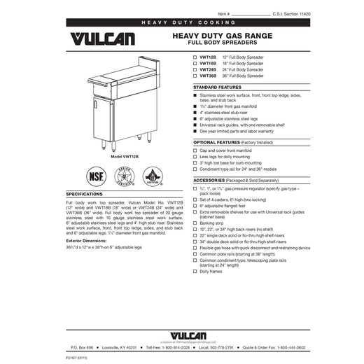 Spec Sheet