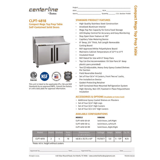 Spec Sheet