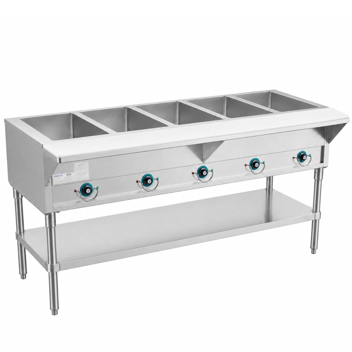 Prepline EST74-5O electric steam table, angled front view