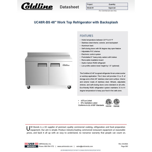 Spec Sheet