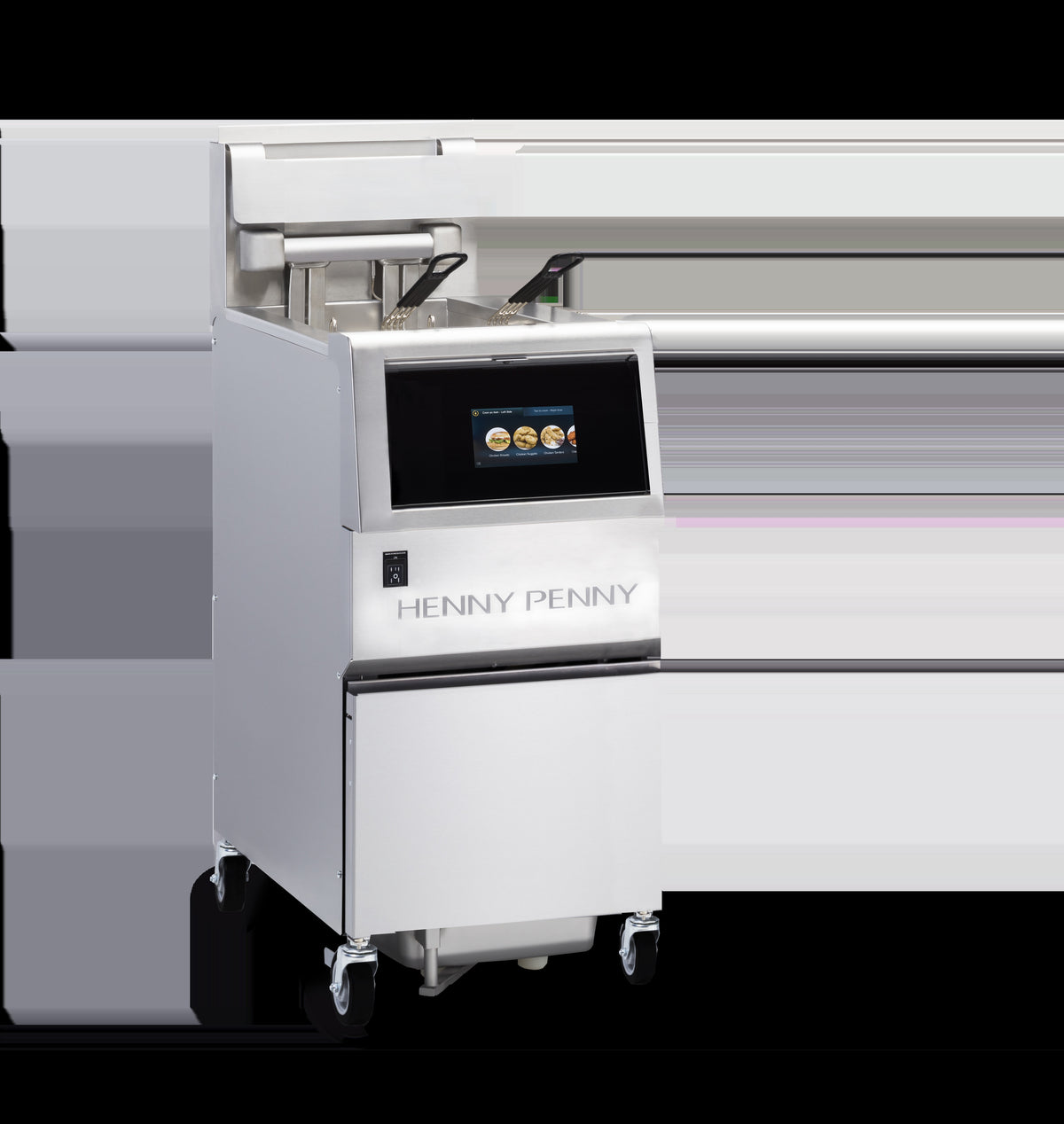 Henny Penny OFG511.0 F5 1-well gas open fryer with touchscreen control, front angle view