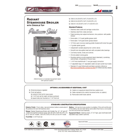 Spec Sheet