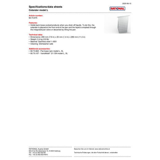 Spec Sheet