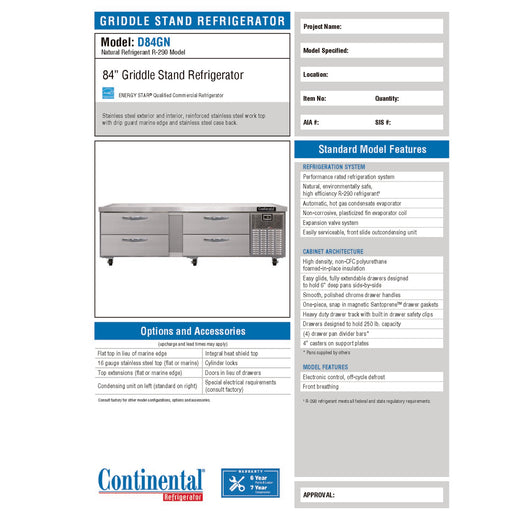 Spec Sheet