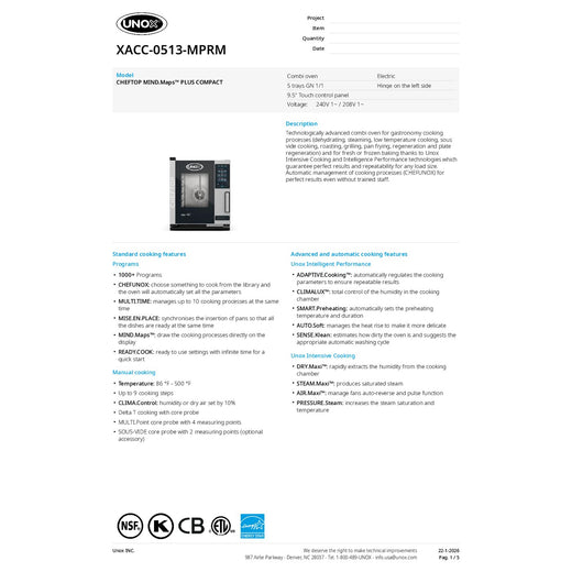 Spec Sheet