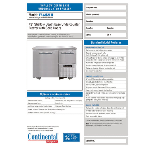 Spec Sheet
