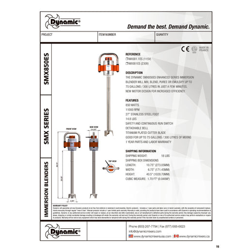 Spec Sheet