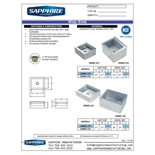 Spec Sheet