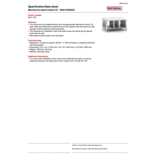 Spec Sheet