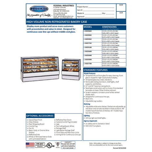 SGD7748 Spec Sheet