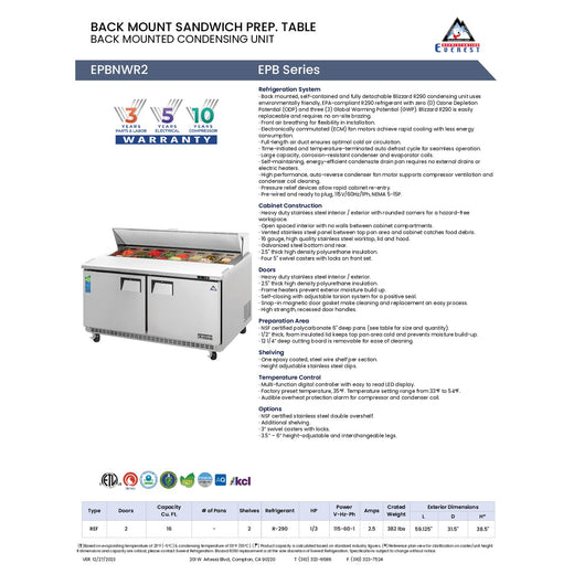 Spec Sheet
